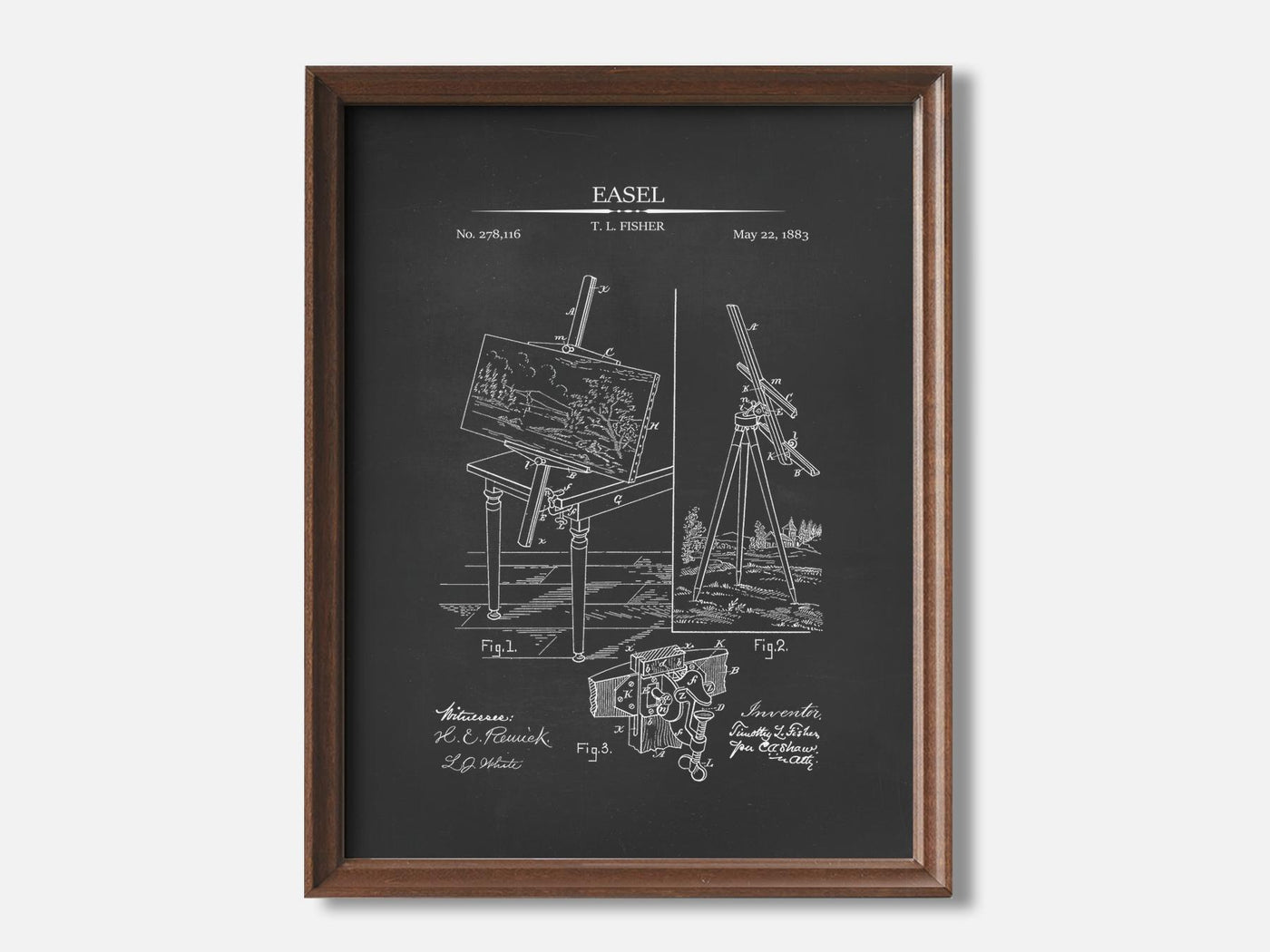 Easel 1 Walnut - Chalkboard mockup