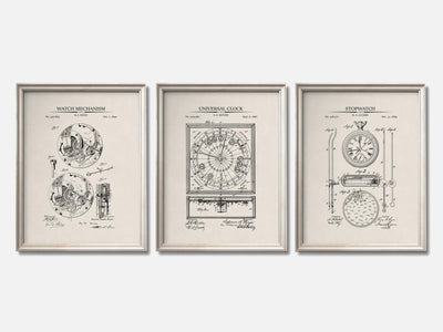 Vintage Watch Patent Print Set of 3 mockup - A_t10052-V1-PC_F+O-SS_3-PS_11x14-C_ivo variant