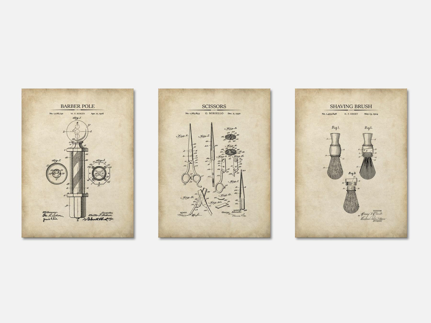 Barber Shop Patent Print Set of 3 mockup - A_t10011-V1-PC_AP-SS_3-PS_11x14-C_par