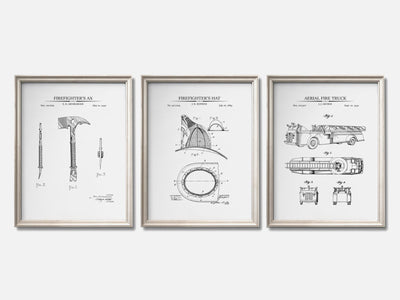 Firefighter Patent Print Set of 3 mockup - A_t10067-V1-PC_F+O-SS_3-PS_11x14-C_whi variant