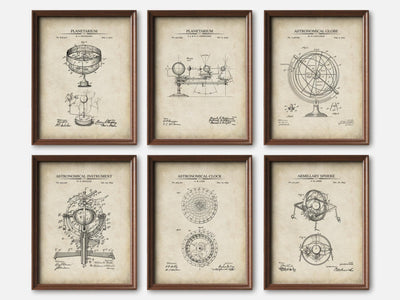 Astronomy Patent Print Set of 6 mockup - A_t10128-V1-PC_F+WA-SS_6-PS_5x7-C_par variant