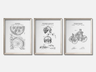 Steampunk Patent Print Set of 3 mockup - A_t10047-V1-PC_F+O-SS_3-PS_11x14-C_whi variant