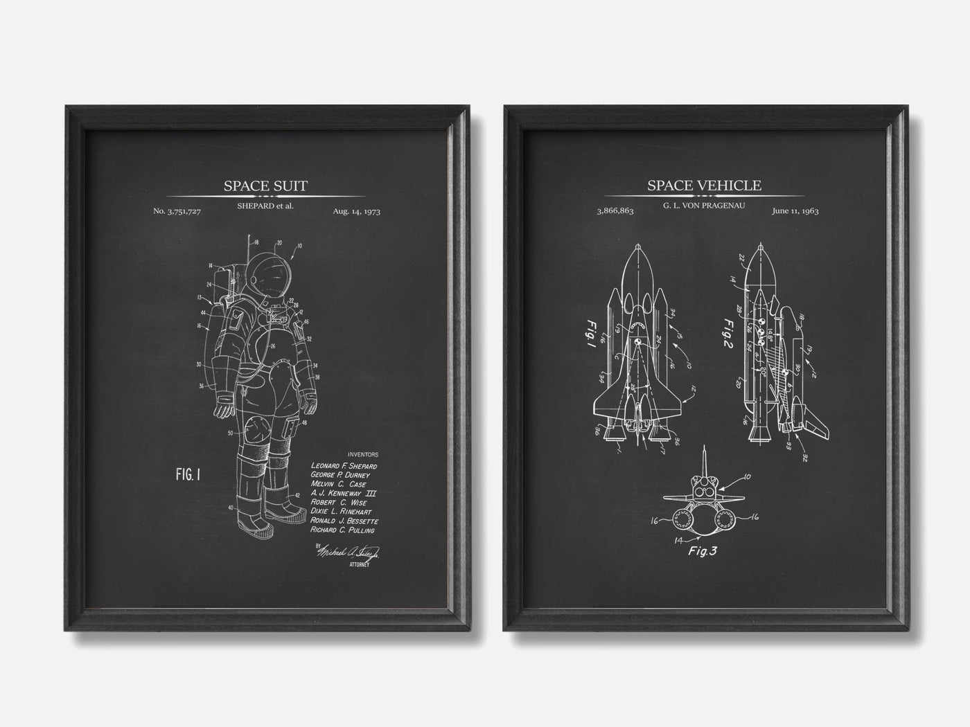 Astronaut Patent Print Set of 2 mockup - A_t10130-V1-PC_F+B-SS_2-PS_11x14-C_cha variant