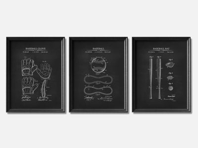 Baseball Patent Print Set of 3 mockup - A_t10012-V1-PC_F+B-SS_3-PS_11x14-C_cha variant