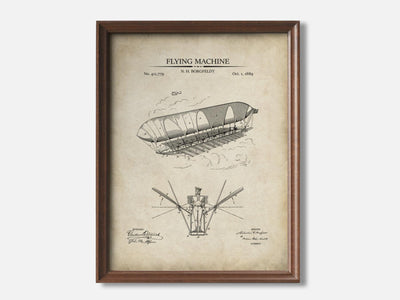 Flying Machine 1 Walnut - Parchment mockup