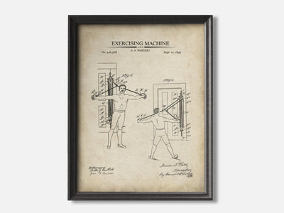 Exercising Machine 1 Black - Parchment mockup