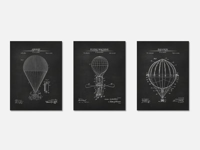 Hot Air Balloon Patent Print Set of 3 mockup - A_t10030-V1-PC_AP-SS_3-PS_11x14-C_cha variant