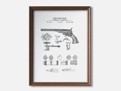 Colt Revolver Patent Print mockup - A_t10005.3-V1-PC_F+WA-SS_1-PS_5x7-C_whi variant