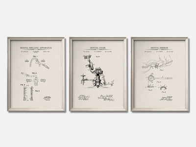 Dentistry Patent Print Set of 3 mockup - A_t10020-V1-PC_F+O-SS_3-PS_11x14-C_ivo variant