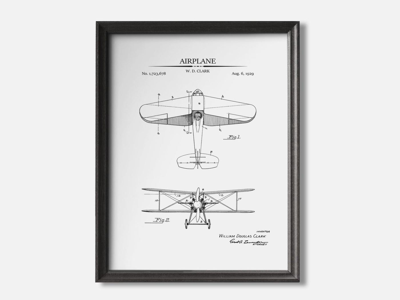 Vintage Airplane Patent Print mockup - A_t10118.2-V1-PC_F+B-SS_1-PS_5x7-C_whi variant