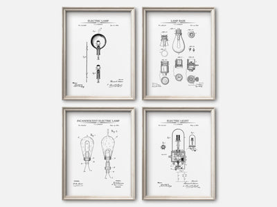 Thomas Edison Patent Print Set of 4 mockup - A_t10024-V1-PC_F+O-SS_4-PS_5x7-C_whi variant