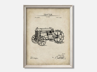 Tractor Patent Print mockup - A_t10025.3-V1-PC_F+O-SS_1-PS_5x7-C_par variant