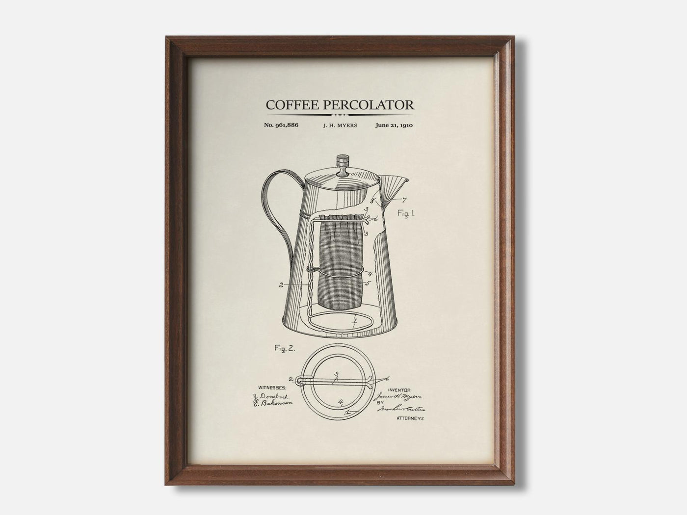 Coffee Percolator 1 Walnut - Light Parchment mockup