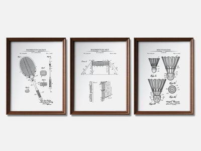 Badminton Patent Print Set of 3 mockup - A_t10093-V1-PC_F+WA-SS_3-PS_11x14-C_whi variant