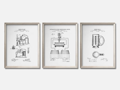Beer Brewing Patent Print Set of 3 mockup - A_t10014-V1-PC_F+O-SS_3-PS_11x14-C_whi variant