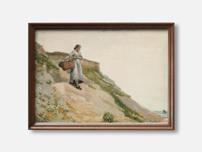 Girl Carrying a Basket (1882) 1 Walnut mockup