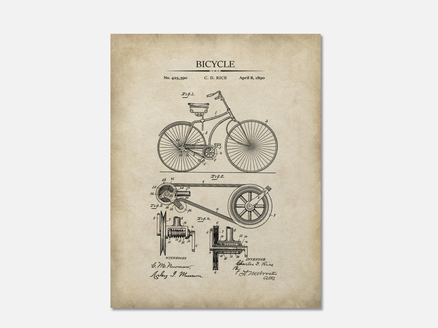 Bicycle Patent Print mockup - A_to2-V1-PC_AP-SS_1-PS_5x7-C_par