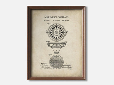 Mariner's Compass Patent Print mockup - A_to5-V1-PC_F+WA-SS_1-PS_5x7-C_par variant