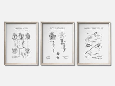 Tattoo Patent Print Set of 3 mockup - A_t10048-V1-PC_F+O-SS_3-PS_11x14-C_whi variant