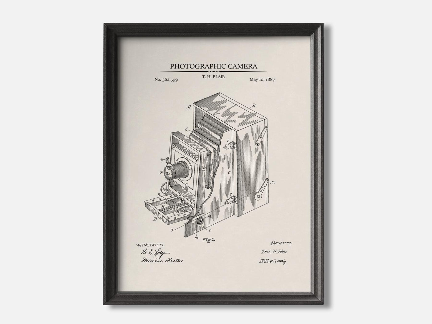 Antique Camera Patent Print mockup - A_t10016.1-V1-PC_F+B-SS_1-PS_5x7-C_ivo variant