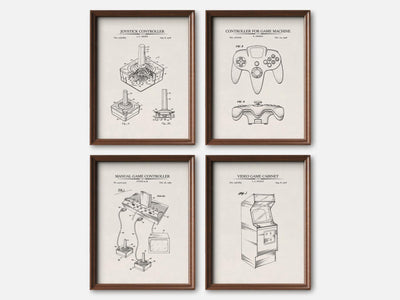 Retro Gaming Patent Print Set of 4 mockup - A_t10041-V1-PC_F+WA-SS_4-PS_5x7-C_ivo variant