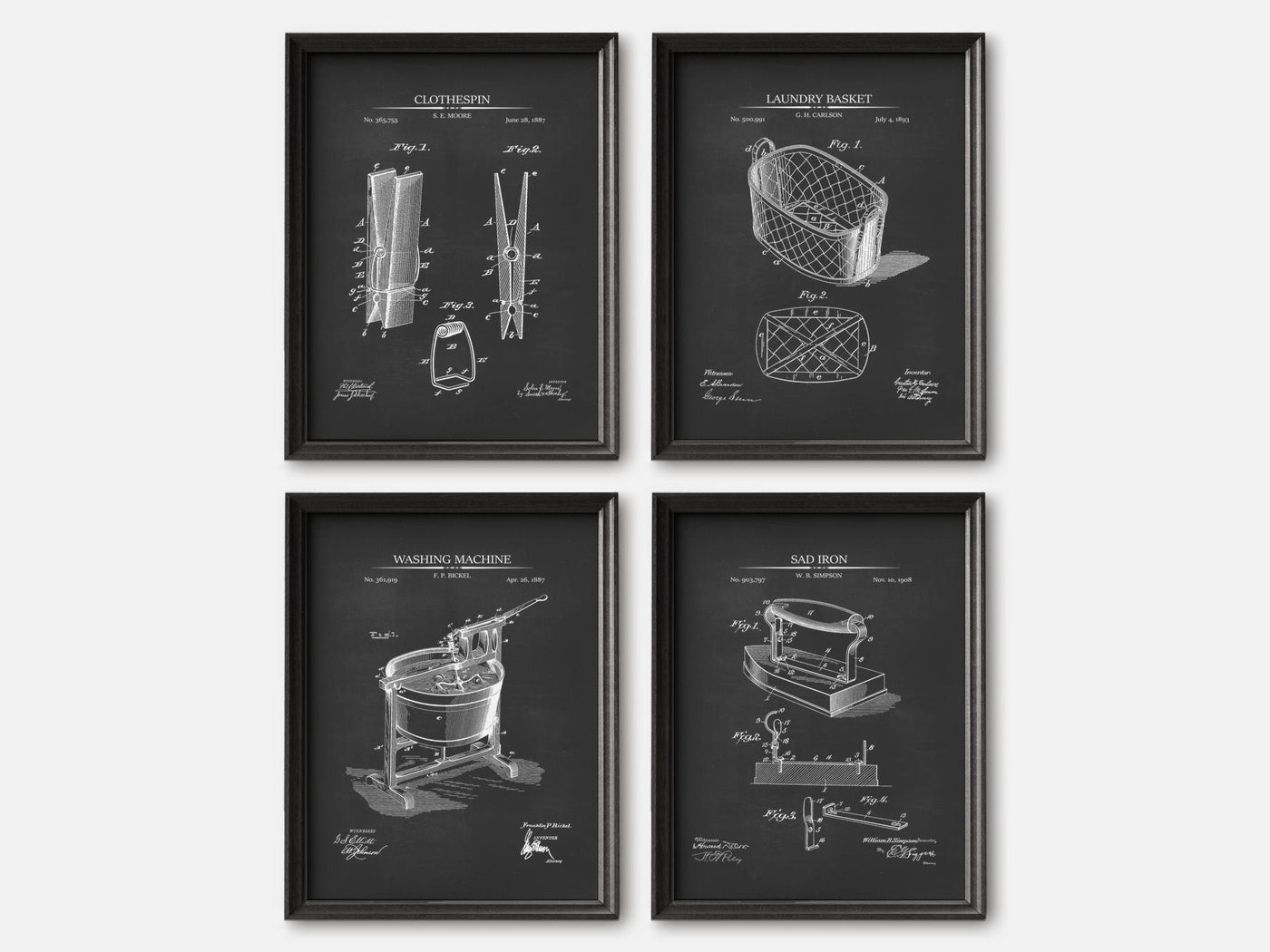 Laundry Patent Print Set of 4 mockup - A_t10007-V1-PC_F+B-SS_4-PS_5x7-C_cha variant