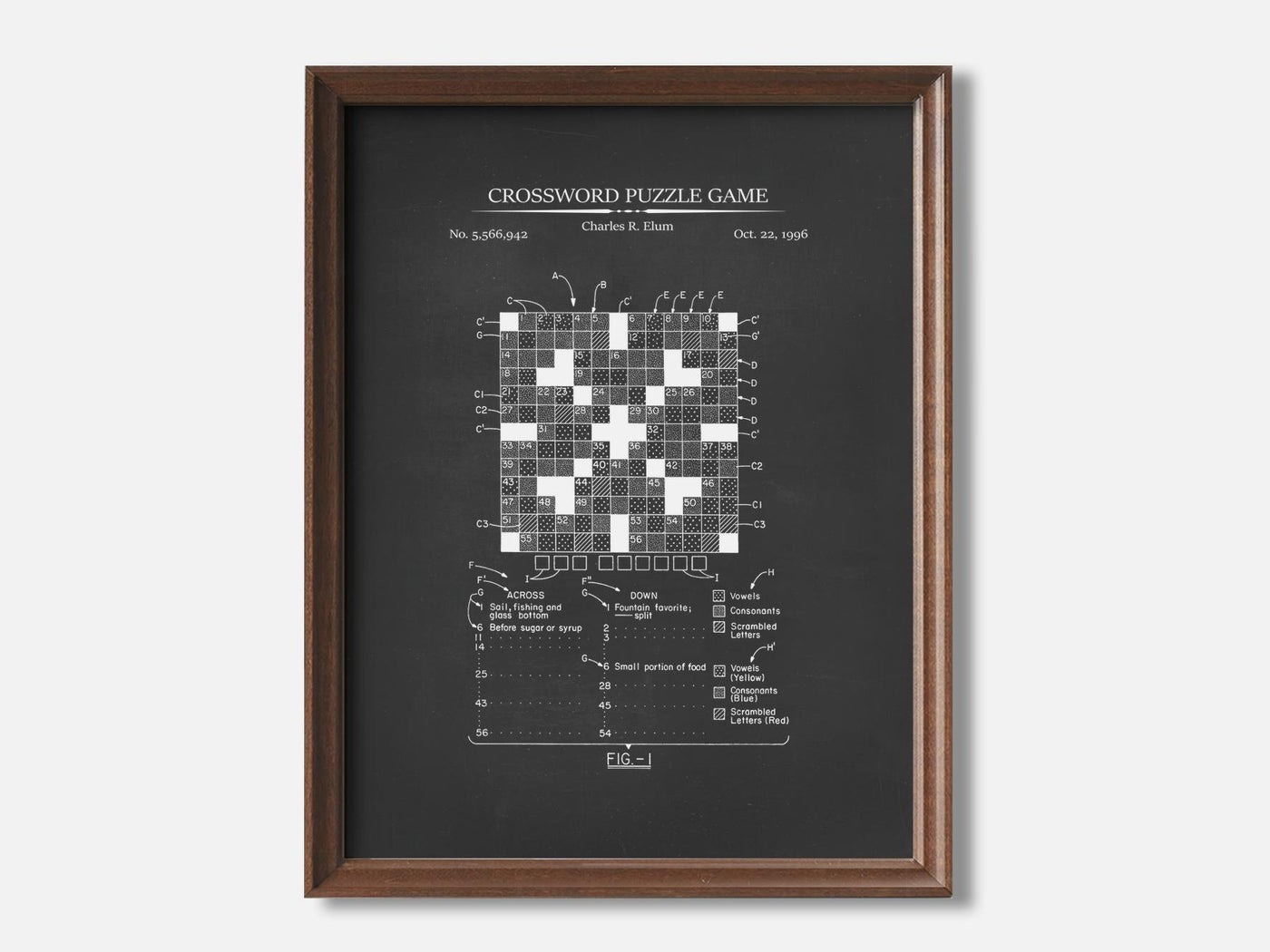 Crossword Puzzle Patent Print mockup - A_t10160.2-V1-PC_F+WA-SS_1-PS_5x7-C_cha variant