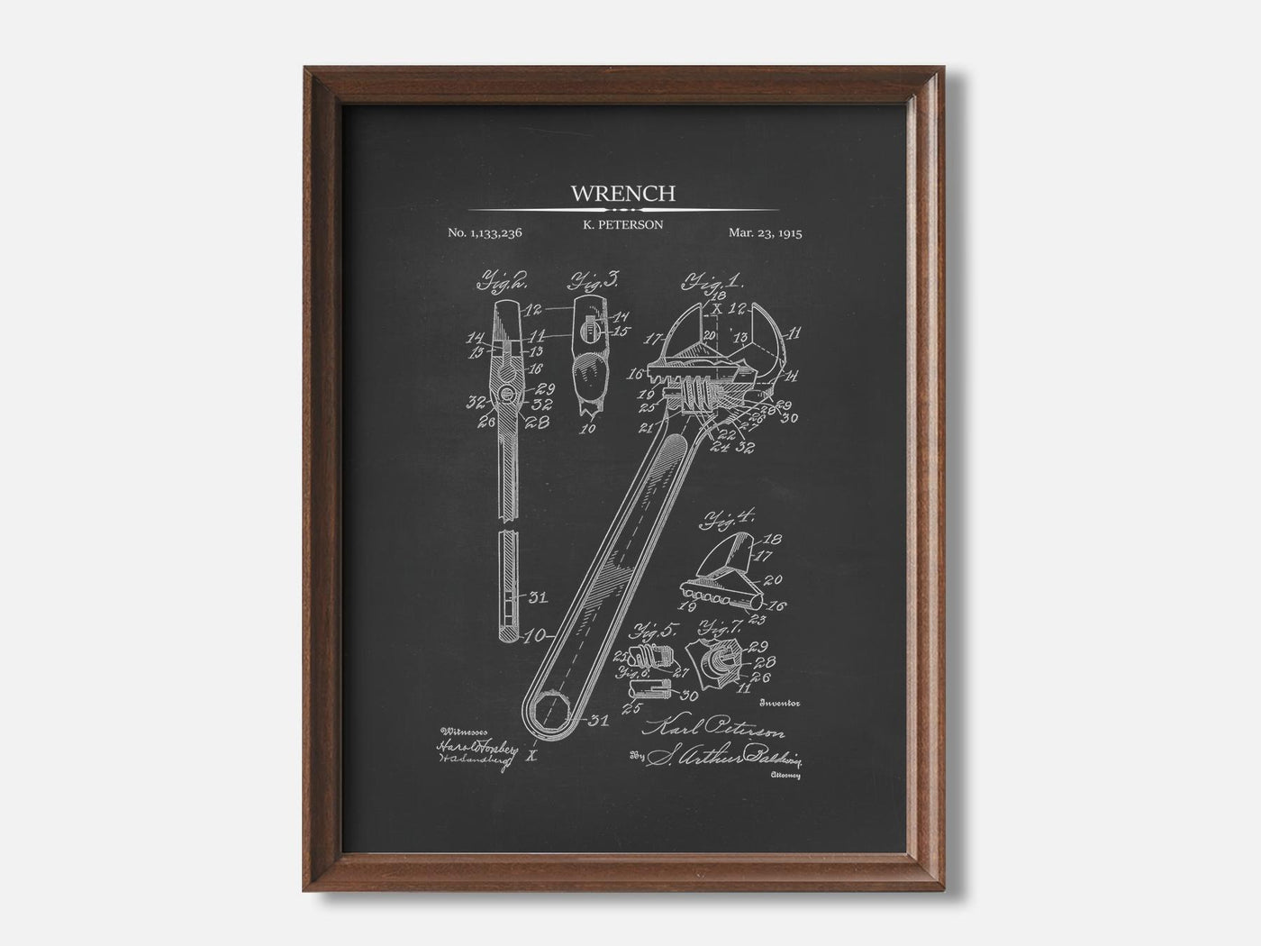 Wrench 1 Walnut - Chalkboard mockup