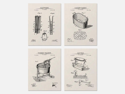 Laundry Patent Print Set of 4 mockup - A_t10007-V1-PC_AP-SS_4-PS_5x7-C_ivo variant