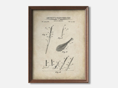 Artist's Paintbrush 1 Walnut - Parchment mockup