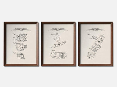 Snowboard Patent Print Set of 3 mockup - A_t10082-V1-PC_F+WA-SS_3-PS_11x14-C_ivo variant