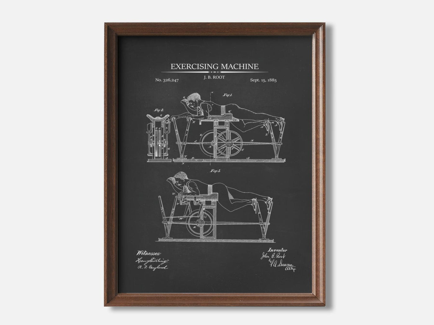 Exercising Machine 1 Walnut - Chalkboard mockup