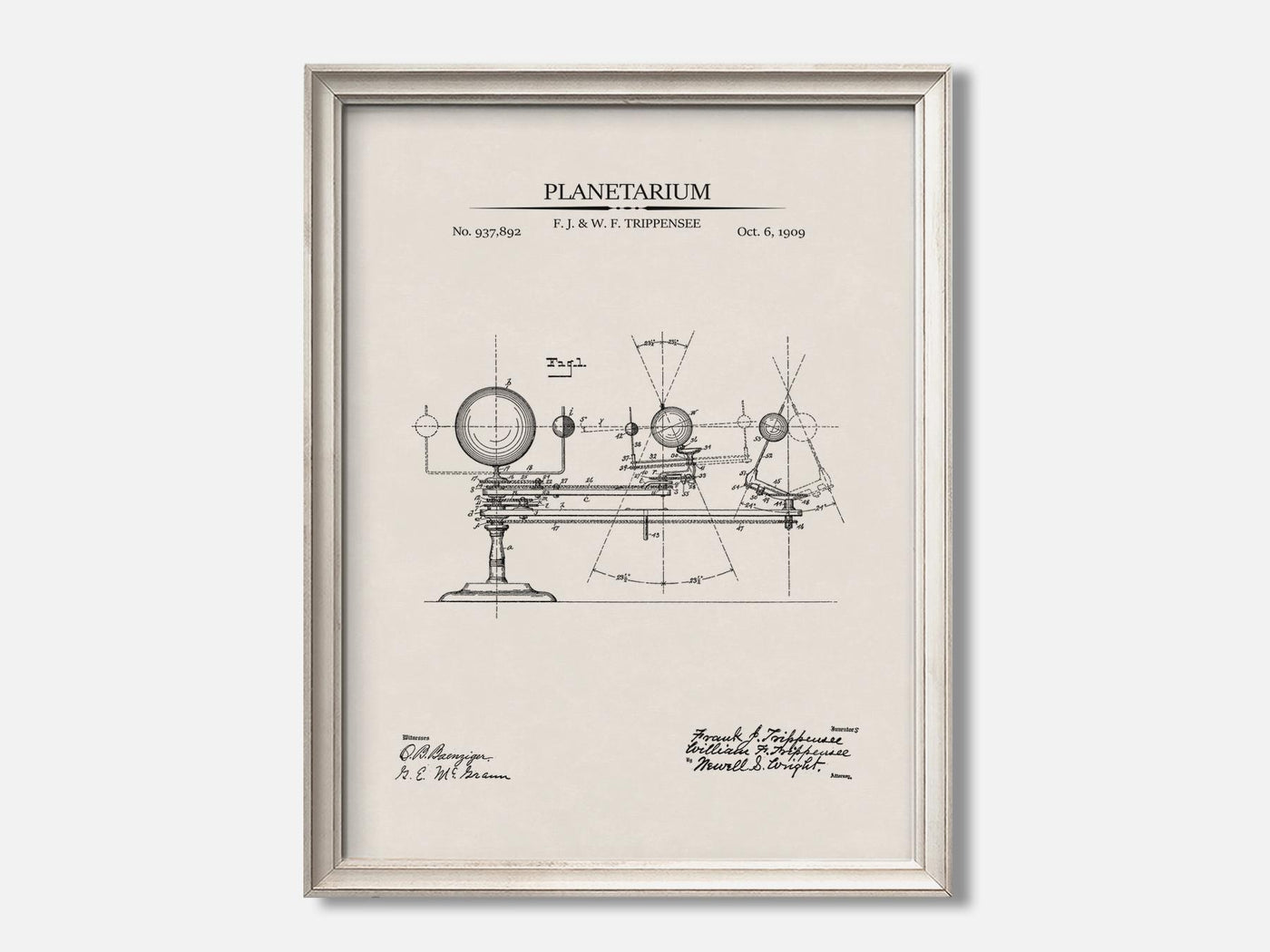 Planetarium 1 Oat - Ivory mockup variant