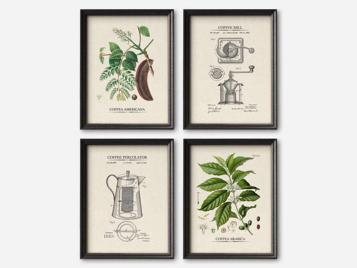 Vintage Coffee Print Set of 4 mockup - A_ms3-V1-PC_F+B-SS_4-PS_5x7-C_lpa variant
