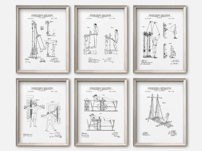 Vintage Exercise Patent Prints - Set of 6 mockup - A_t10135-V1-PC_F+O-SS_6-PS_5x7-C_whi variant