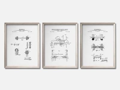Weightlifting Patent Print Set of 3 mockup - A_t10110-V1-PC_F+O-SS_3-PS_11x14-C_whi variant