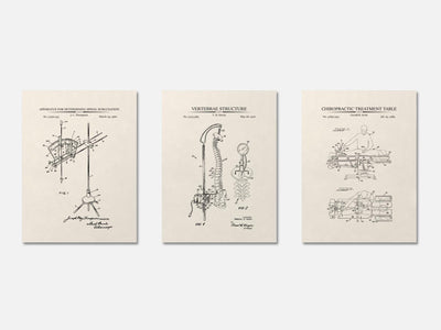 Chiropractic Patent Print Set of 3 mockup - A_t10095-V1-PC_AP-SS_3-PS_11x14-C_ivo variant