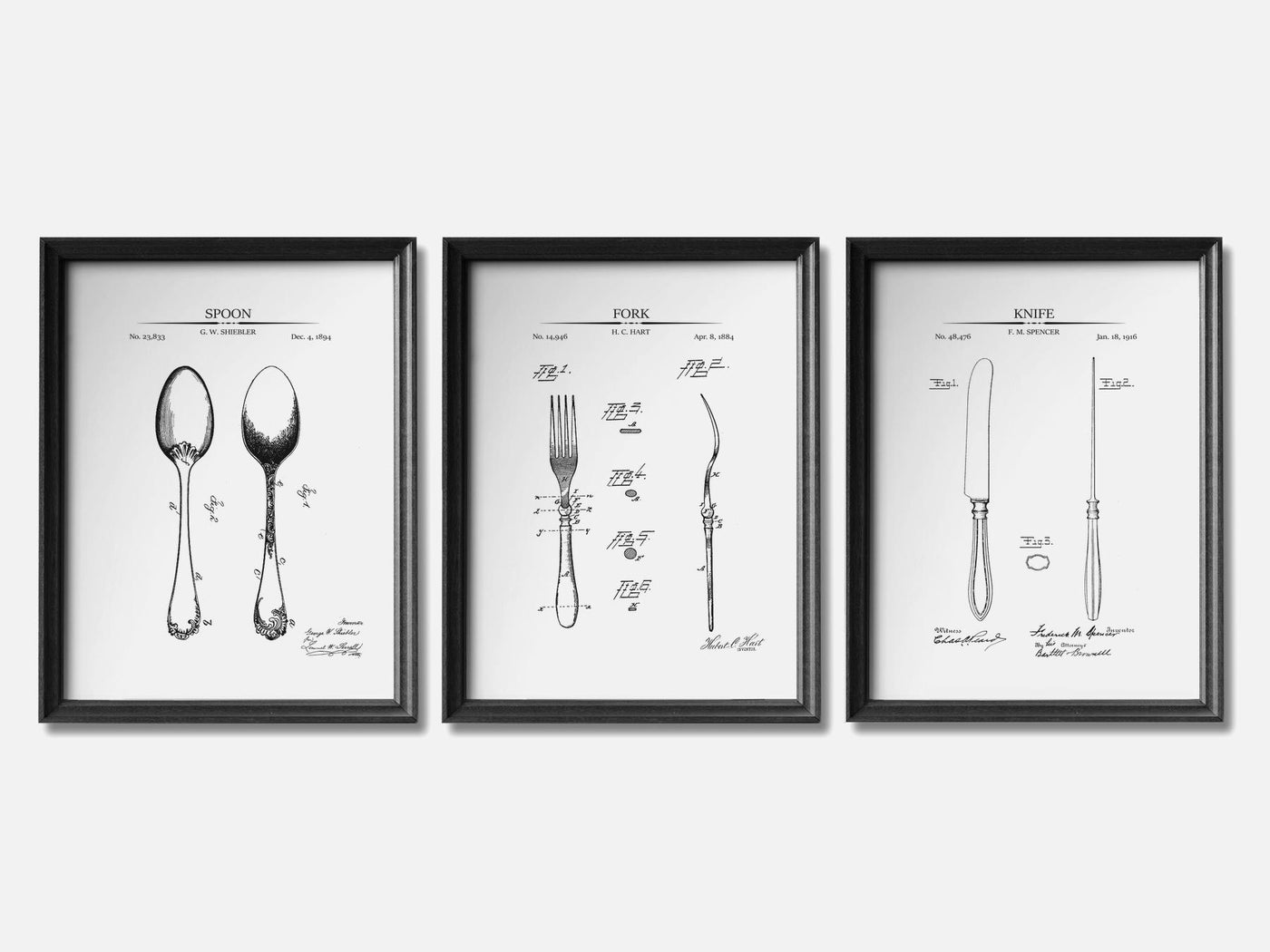 Dining Room Patent Print Set of 3 mockup - A_t10021-V1-PC_F+B-SS_3-PS_11x14-C_whi variant