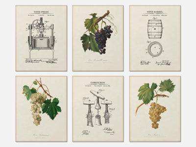 Vintage Wine Cellar Print Set of 6 mockup - A_ms5-V1-PC_AP-SS_6-PS_5x7-C_lpa variant