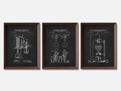 Chemistry Patent Print Set of 3 mockup - A_t10115-V1-PC_F+WA-SS_3-PS_11x14-C_cha variant