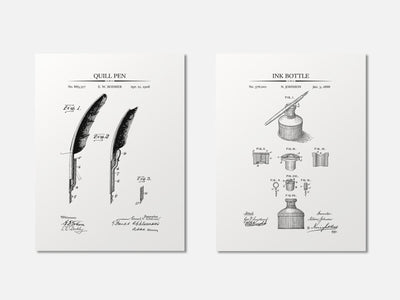 Pen & Ink Patent Prints - Set of 2 mockup - A_t10136-V1-PC_AP-SS_2-PS_11x14-C_whi variant