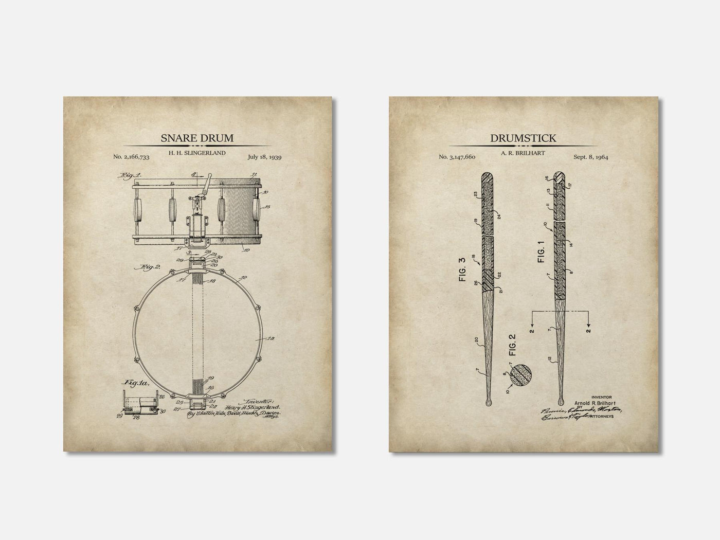 Drum Patent Print Set of 2 mockup - A_t10162-V1-PC_AP-SS_2-PS_11x14-C_par variant