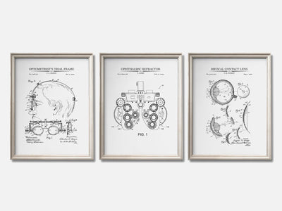 Optometry Patent Print Set of 3 mockup - A_t10038-V1-PC_F+O-SS_3-PS_11x14-C_whi variant