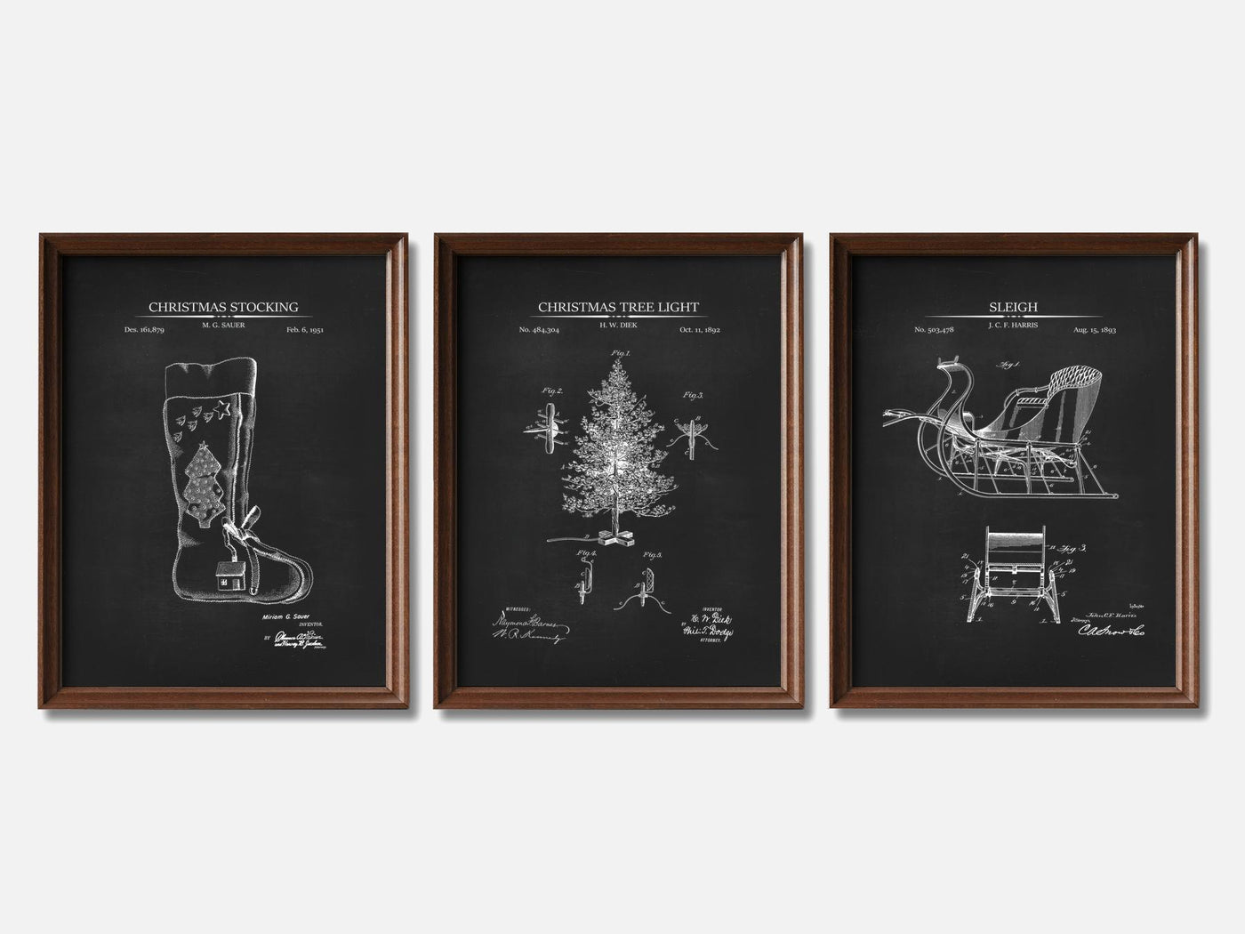 Christmat Patent Print Set of 3 mockup - A_t10019-V1-PC_F+WA-SS_3-PS_11x14-C_cha variant