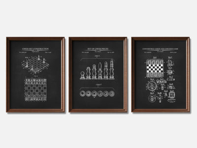 Chess Patent Print Set of 3 mockup - A_t10085-V1-PC_F+WA-SS_3-PS_11x14-C_cha variant