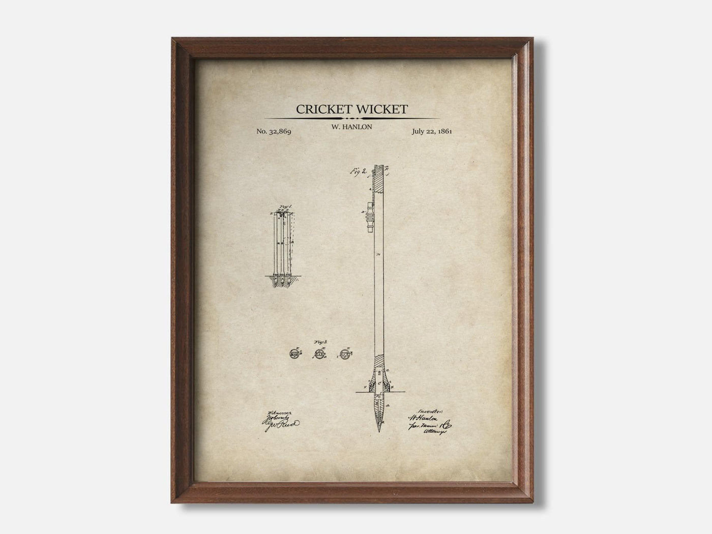 Cricket Wicket 1 Walnut - Parchment mockup