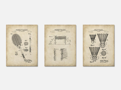 Badminton Patent Print Set of 3 mockup - A_t10093-V1-PC_AP-SS_3-PS_11x14-C_par