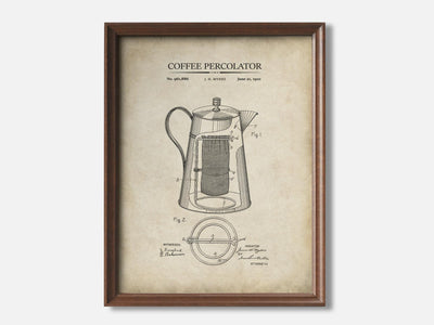 Coffee Percolator 1 Walnut - Parchment mockup variant