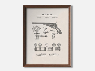 Colt Revolver Patent Print mockup - A_t10005.3-V1-PC_F+WA-SS_1-PS_5x7-C_ivo variant