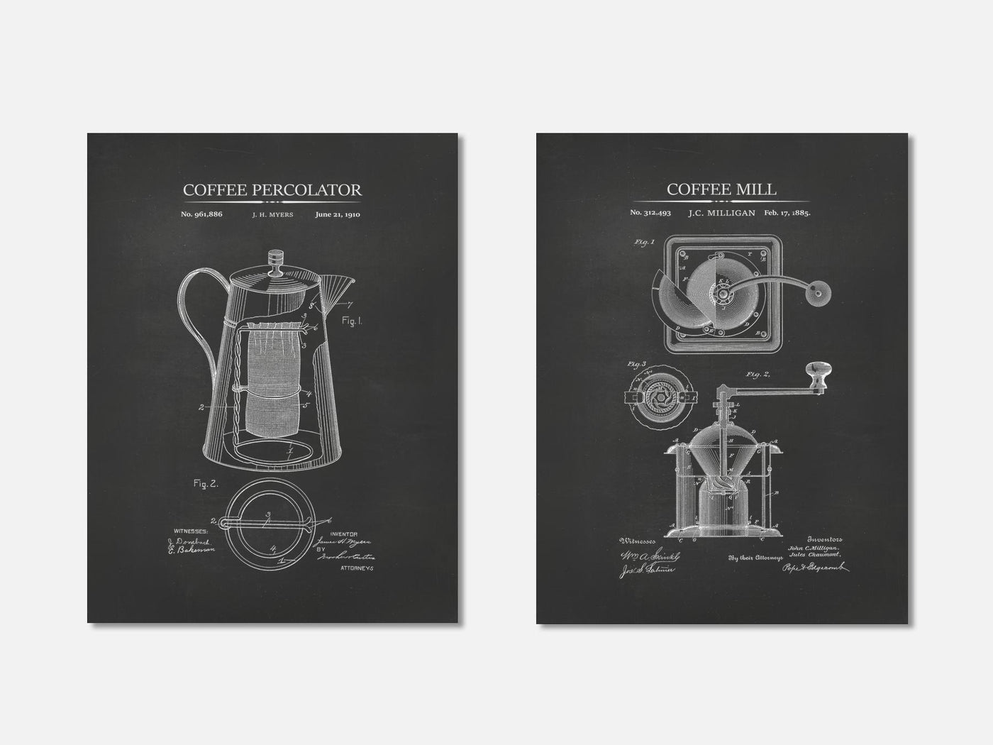 Coffee Patent Prints - Set of 2 mockup - A_t10002-V1-PC_AP-SS_2-PS_11x14-C_cha variant